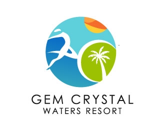 GEM Crystal Waters Resort logo design by Logoways