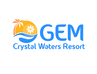 GEM Crystal Waters Resort logo design by megalogos