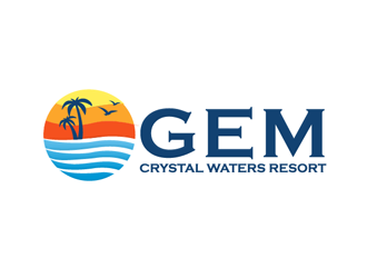 GEM Crystal Waters Resort logo design by megalogos