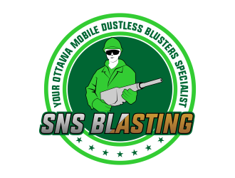 SNS BLASTING  logo design by beejo