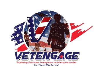 VetEngage logo design by logoguy