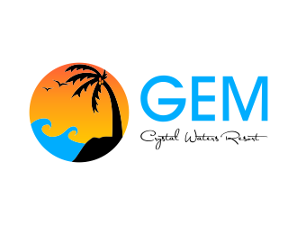 GEM Crystal Waters Resort logo design by savana