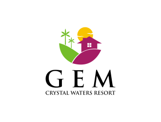 GEM Crystal Waters Resort logo design by RIANW