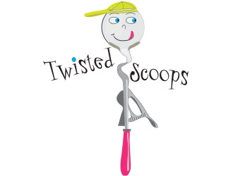 Twisted Scoops logo design by not2shabby