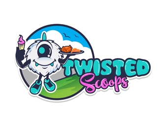 Twisted Scoops logo design by DreamLogoDesign