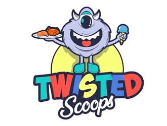 Twisted Scoops logo design by DreamLogoDesign
