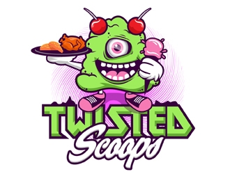 Twisted Scoops logo design by DreamLogoDesign