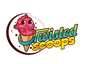 Twisted Scoops logo design by DreamLogoDesign