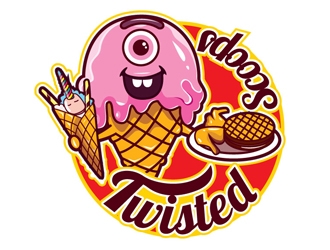 Twisted Scoops logo design by gogo