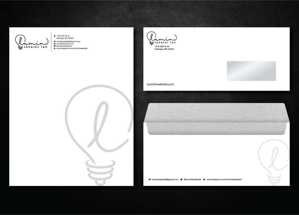 (lumin)theater lab logo design by Boomstudioz