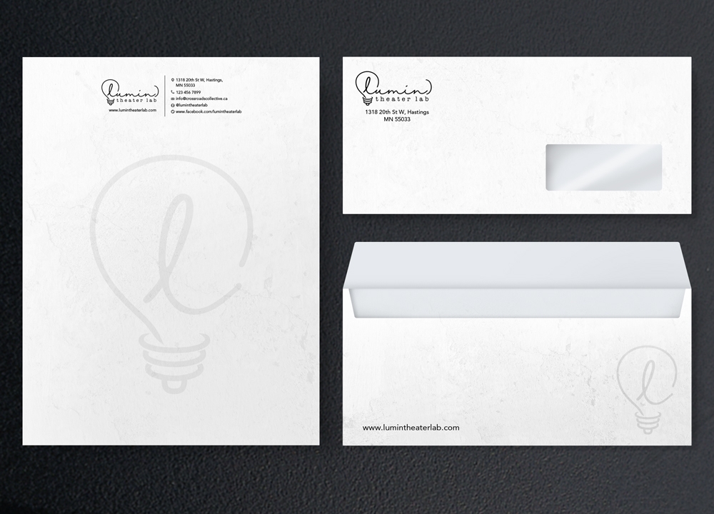 (lumin)theater lab logo design by KHAI