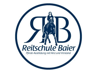Reitschule Baier - Pferde-Ausbildung mit Herz und Verstand logo design by jaize