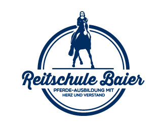 Reitschule Baier - Pferde-Ausbildung mit Herz und Verstand logo design by bluespix