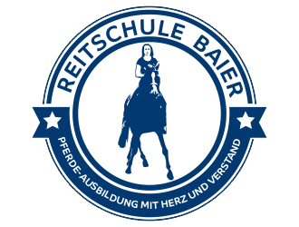 Reitschule Baier - Pferde-Ausbildung mit Herz und Verstand logo design by aldesign
