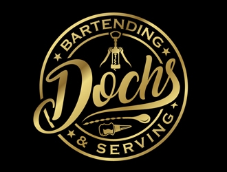 Dochs Bartending & Serving logo design by DreamLogoDesign