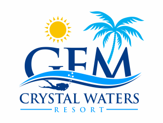 GEM Crystal Waters Resort logo design by mutafailan