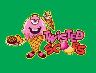 Twisted Scoops logo design by gogo