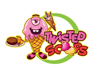 Twisted Scoops logo design by gogo