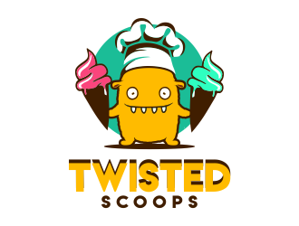 Twisted Scoops logo design by JessicaLopes