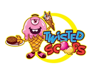 Twisted Scoops logo design by gogo