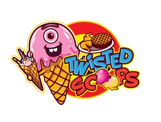 Twisted Scoops logo design by gogo