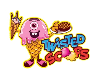 Twisted Scoops logo design by gogo