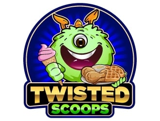 Twisted Scoops logo design by Suvendu