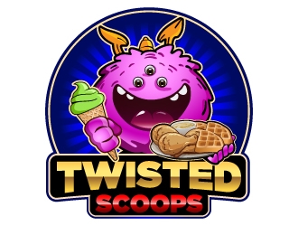 Twisted Scoops logo design by Suvendu