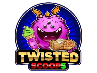 Twisted Scoops logo design by Suvendu