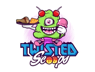 Twisted Scoops logo design by DreamLogoDesign