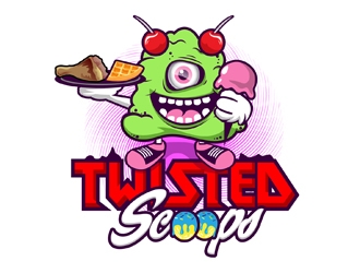 Twisted Scoops logo design by DreamLogoDesign