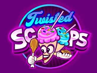 Twisted Scoops logo design by REDCROW