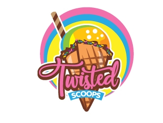 Twisted Scoops logo design by jaize