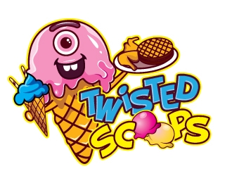 Twisted Scoops logo design by gogo