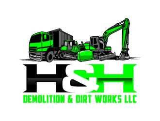 H&H Demolition & Dirt Works LLC logo design by daywalker