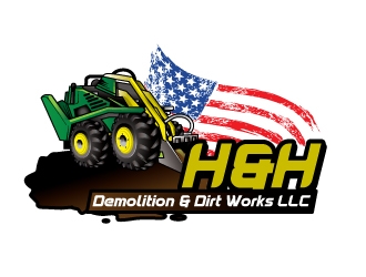 H&H Demolition & Dirt Works LLC logo design by logoguy