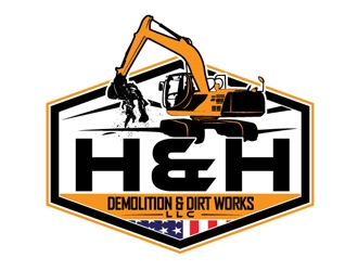 H&H Demolition & Dirt Works LLC logo design by logoguy