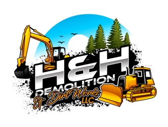H&H Demolition & Dirt Works LLC logo design by DreamLogoDesign