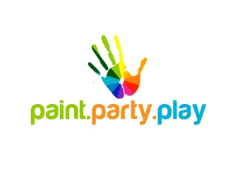 Paint. Party. Play logo design by Marianne