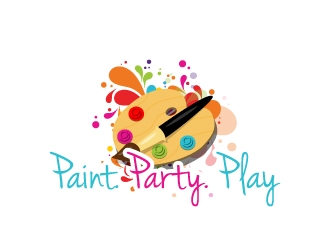 Paint. Party. Play logo design by karjen