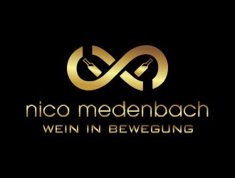 nico medenbach - wein in bewegung logo design by ManishKoli