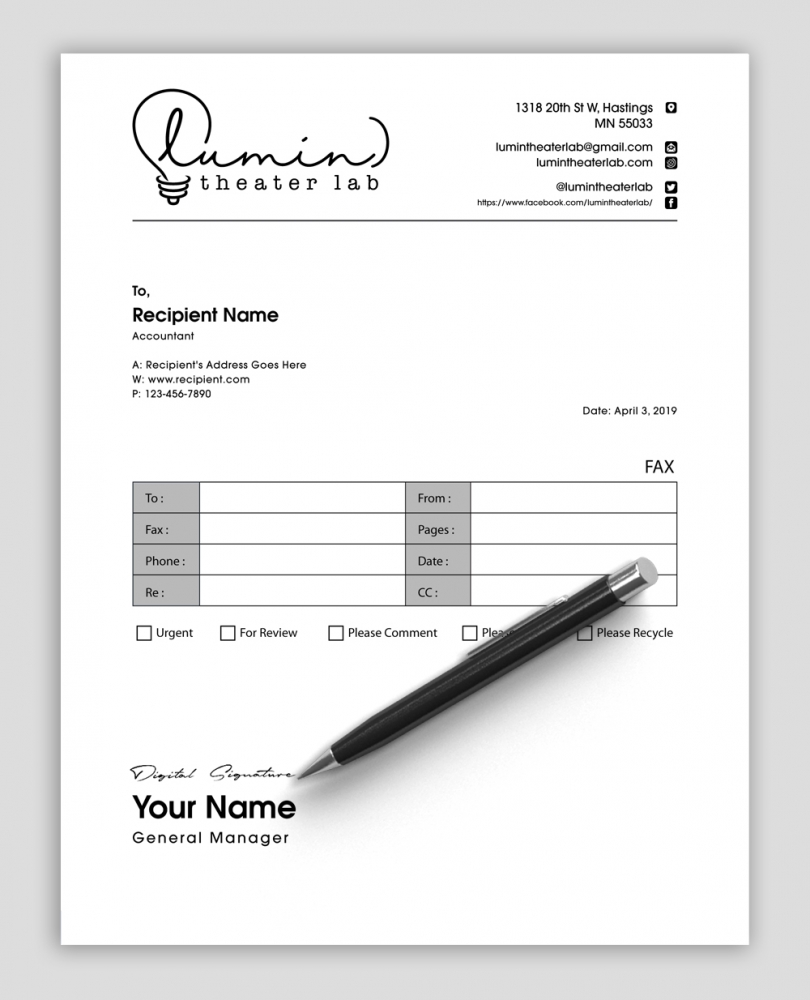 (lumin)theater lab logo design by abss