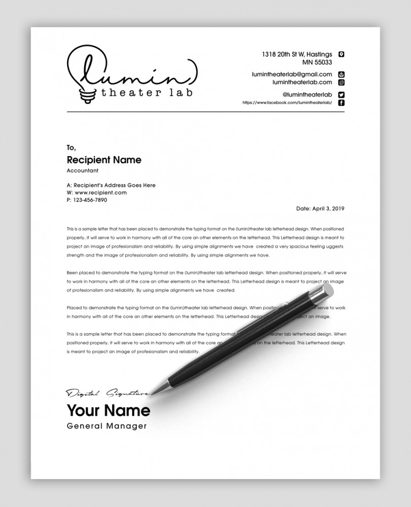 (lumin)theater lab logo design by abss