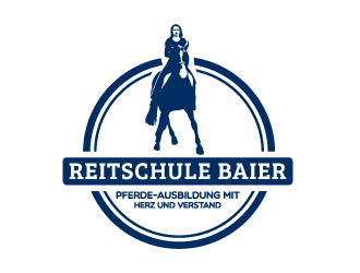 Reitschule Baier - Pferde-Ausbildung mit Herz und Verstand logo design by bluespix
