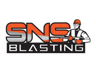 SNS BLASTING  logo design by vinve