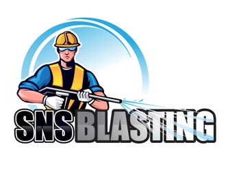 SNS BLASTING  logo design by frontrunner