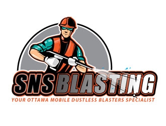 SNS BLASTING  logo design by LogoInvent