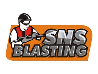 SNS BLASTING  logo design by gitzart