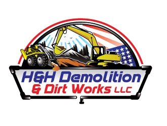 H&H Demolition & Dirt Works LLC logo design by logoguy