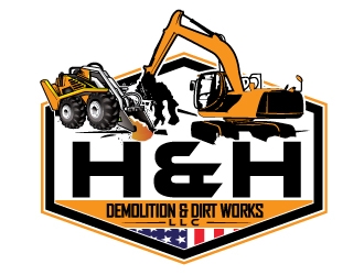 H&H Demolition & Dirt Works LLC logo design by logoguy